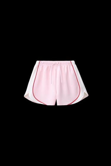 Zara PIPING MODAL BERMUDA SHORTS - Pink - Image 0