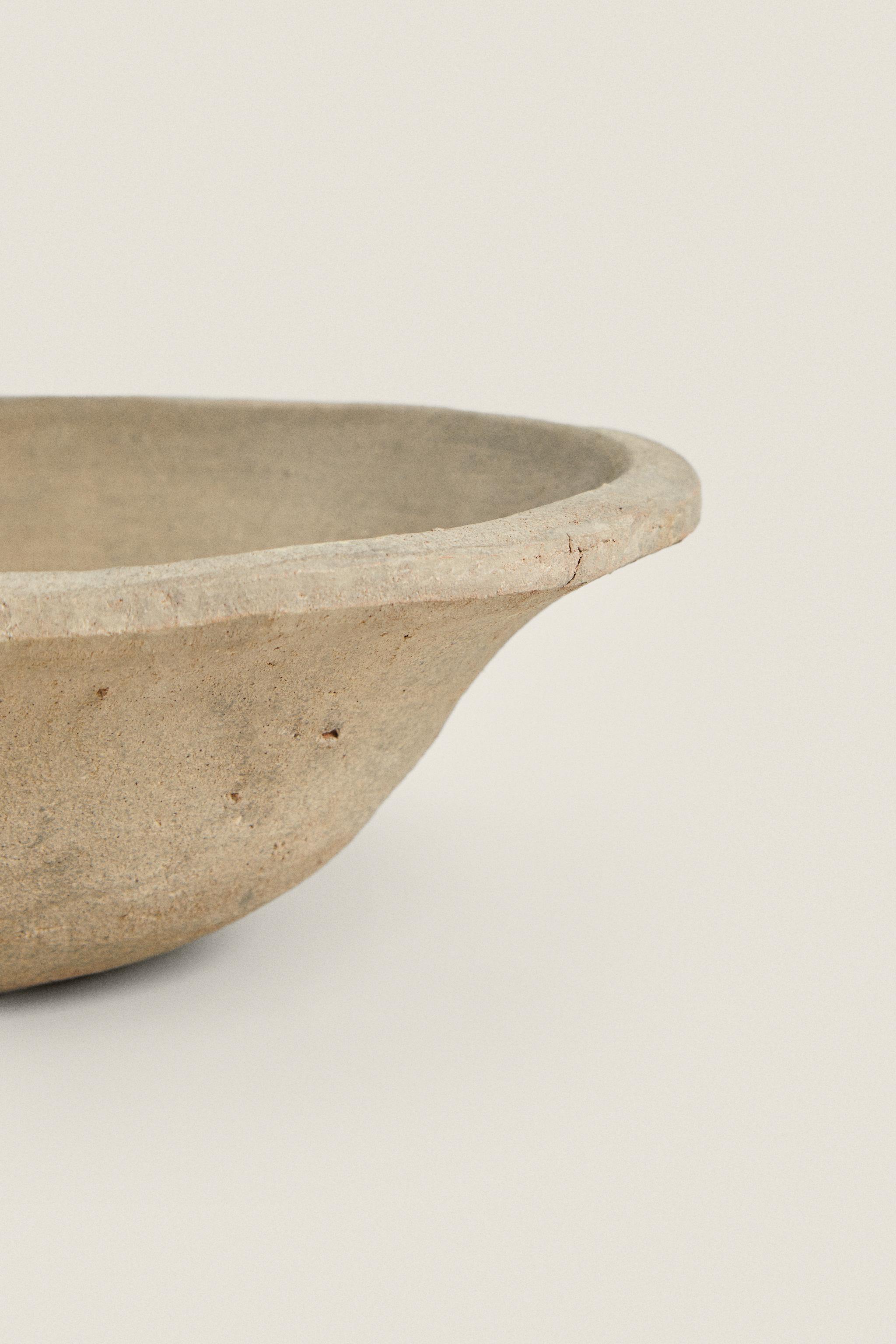 DECORATIVE CERAMIC BOWL - Beige