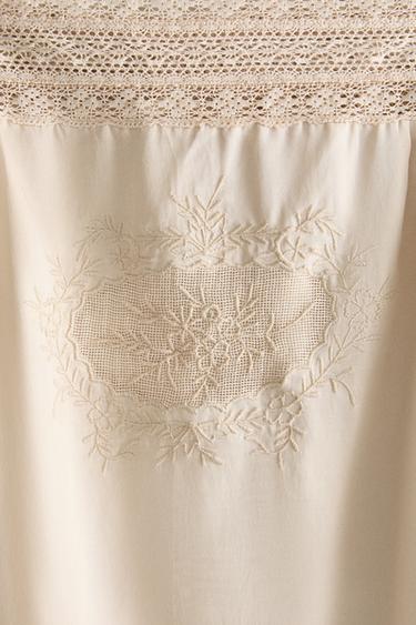 OPENWORK SATEEN NIGHTDRESS - Light beige by Zara - Image 2