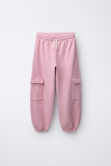 CARGO JOGGING TROUSERS - Light pink by Zara - Image 0