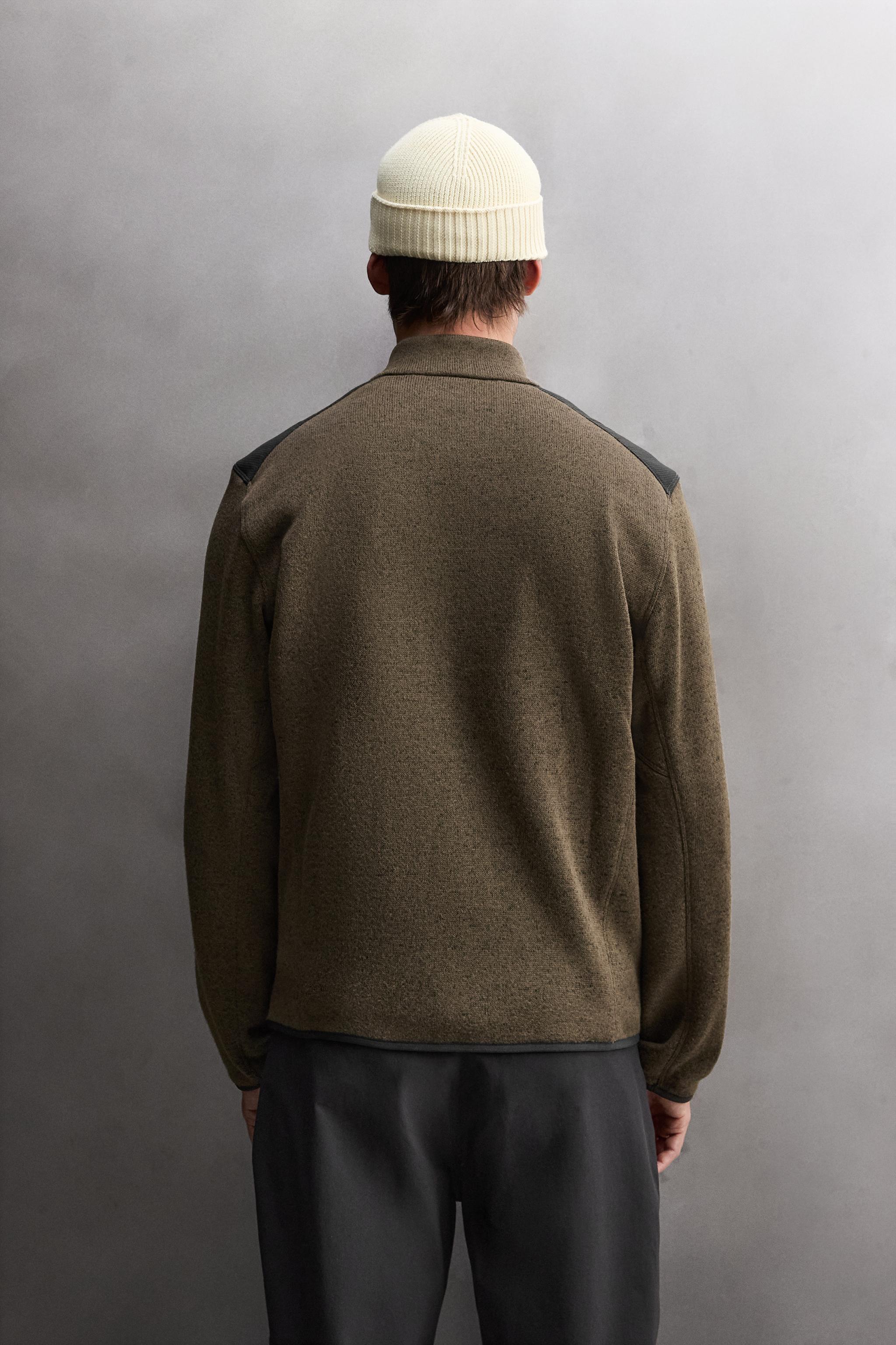 VESTE EN MAILLE COMBINÉE POLAIRE