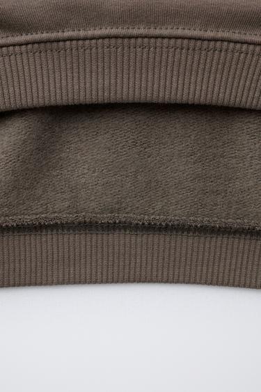 ENSEMBLE JOGGING SWEAT ET PANTALON JOGGER BASIQUE ÉTIQUETTE - Marron / Taupe de Zara - Image 4