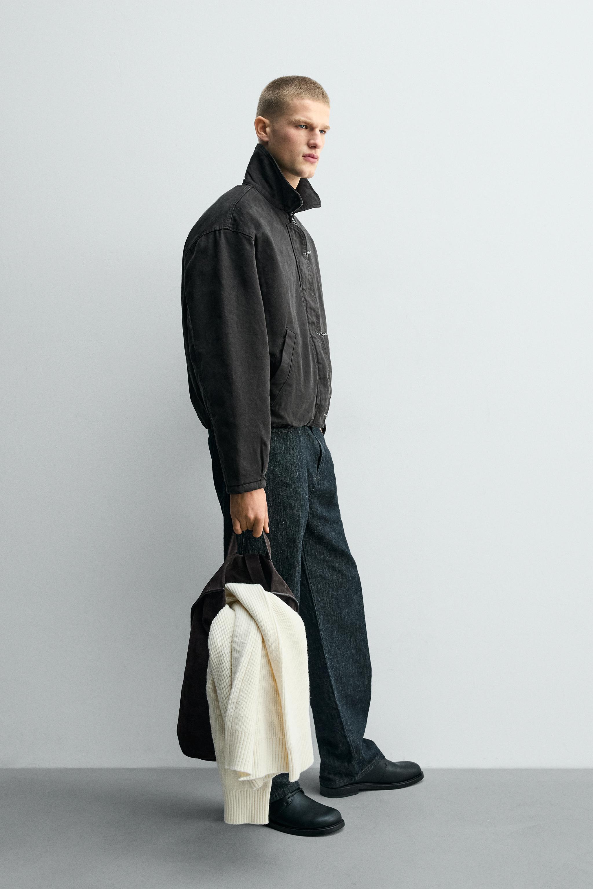 CROPPED FIT TOGGLE JACKET - Gray | ZARA United States