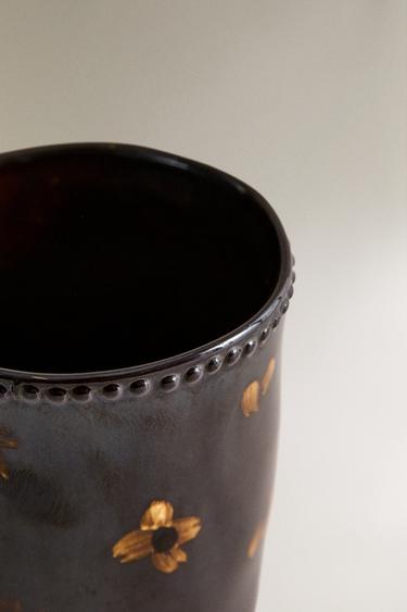 FLORAL TOOTHBRUSH HOLDER - Brown by Zara - Image 3