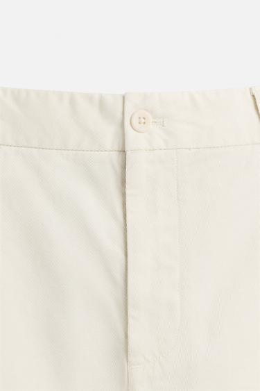 TWILL CHINO TROUSERS - Oyster-white by Zara - Image 7