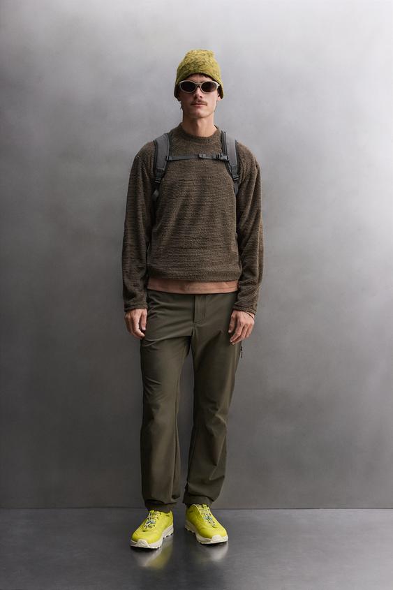 Мужская толстовка Zara Textured Fleece, цвет: Тёмный серый