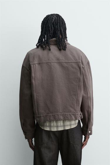 BLOUSON COURT À POCHES - Marron / Taupe de Zara - Image 2