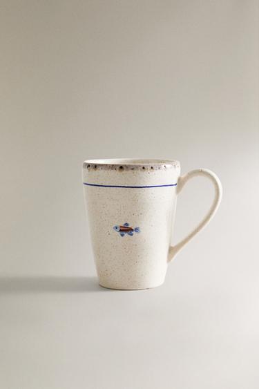 TASSE GRÈS POISSON - Bleu de Zara - Image 0