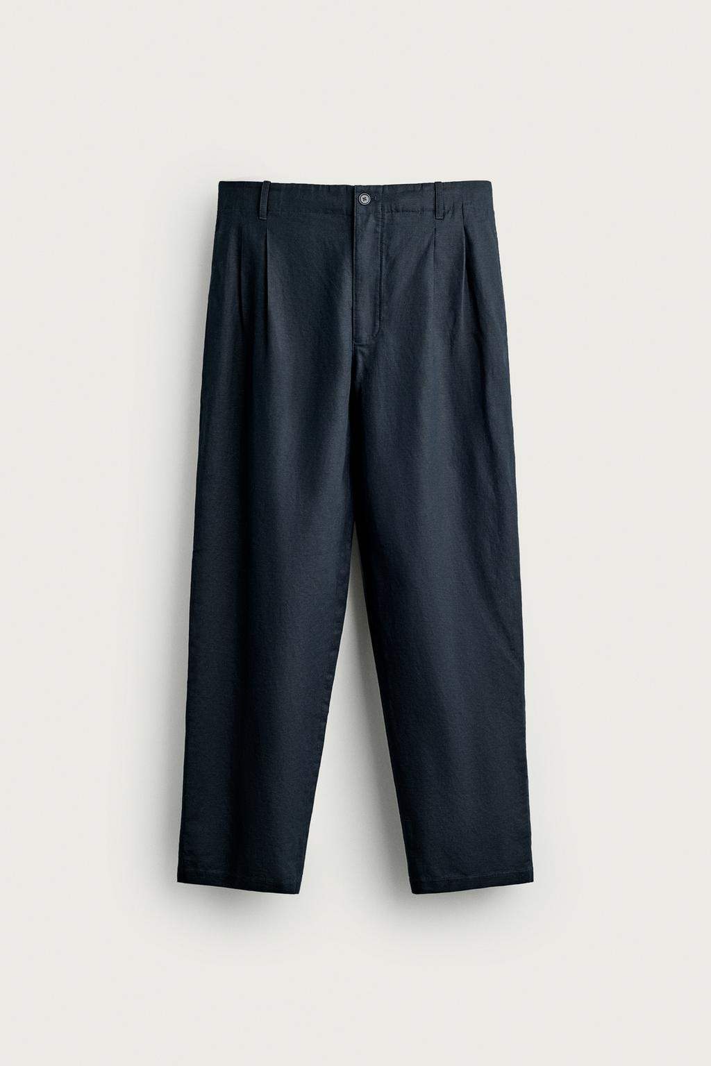 HEMP/COTTON RELAXED FIT TROUSERS