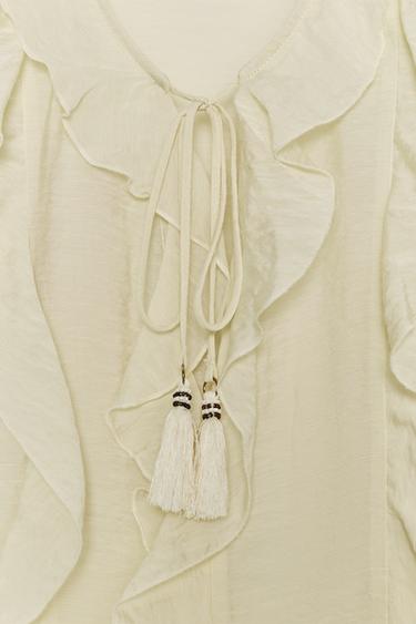 ROMANTIC RUFFLED BLOUSE - Butter by Zara - Image 11
