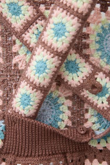 SALOPETTE EN MAILLE CROCHET - Marron de Zara - Image 3