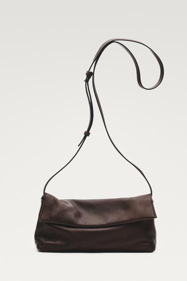 Nappa leather crossbody bag — Brown 3