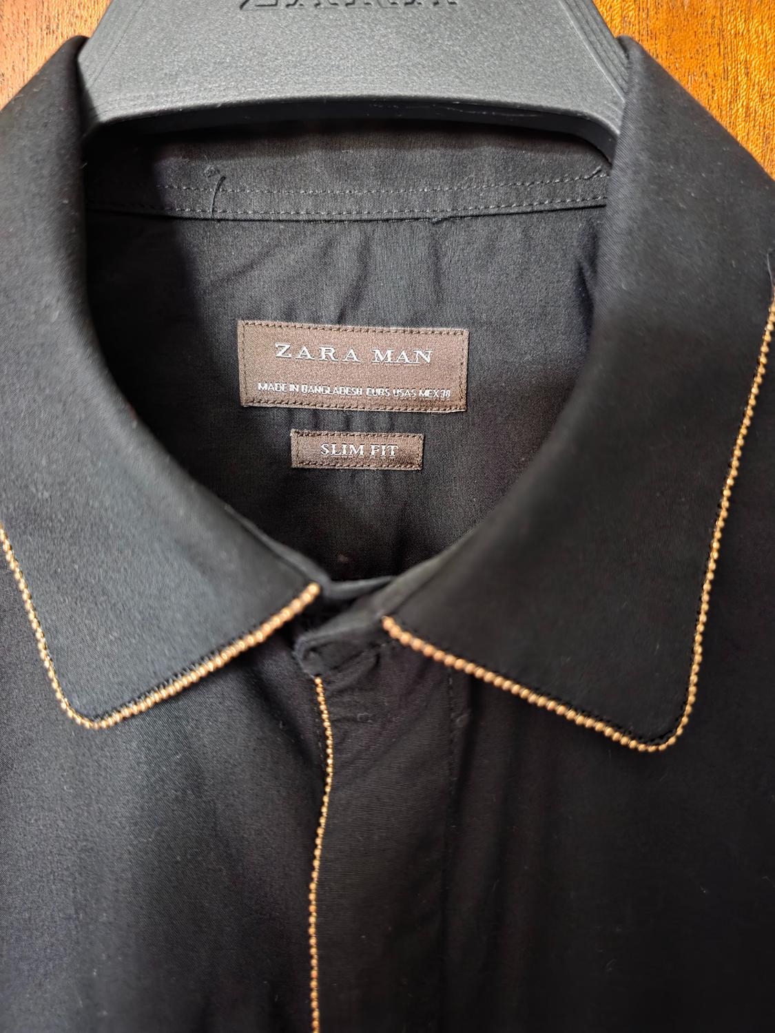 FORMAL BLACK PLACKET SHIRT - Image 4