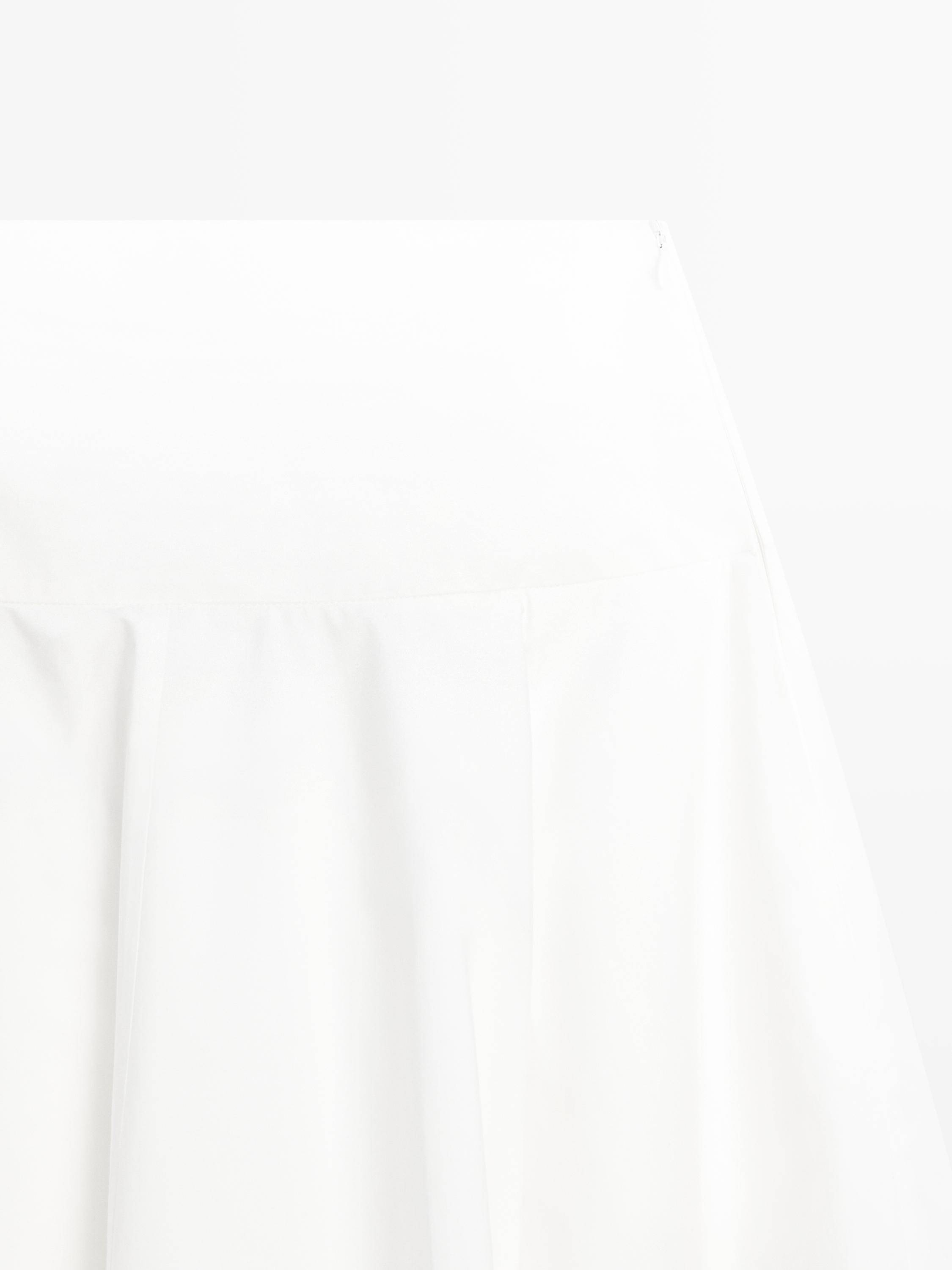 100% cotton midi skirt with yoke detail