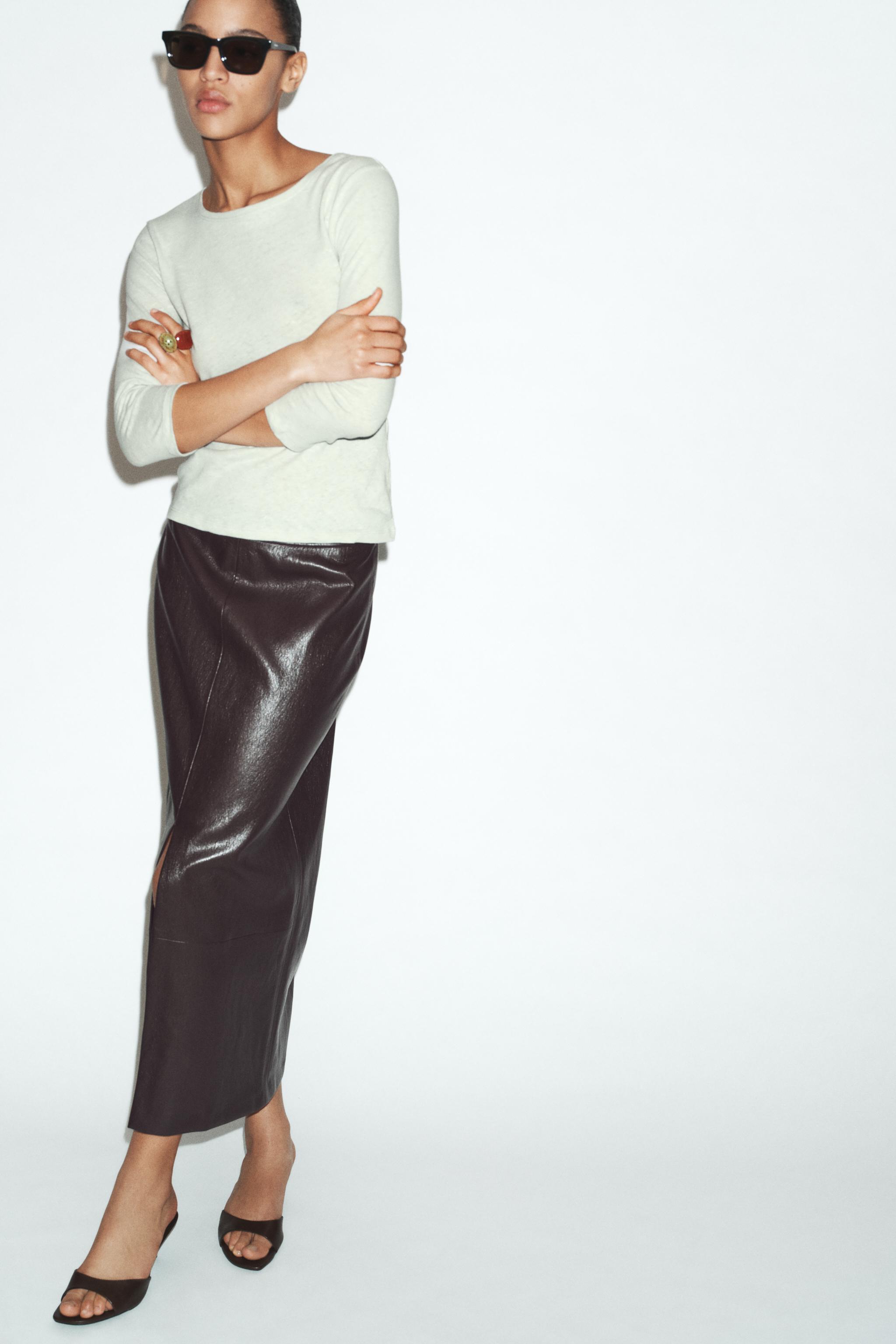WASHED EFFECT LINEN T-SHIRT