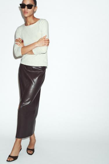 تيشرت كتاني بمظهر مغسول - أخضر مموه by Zara