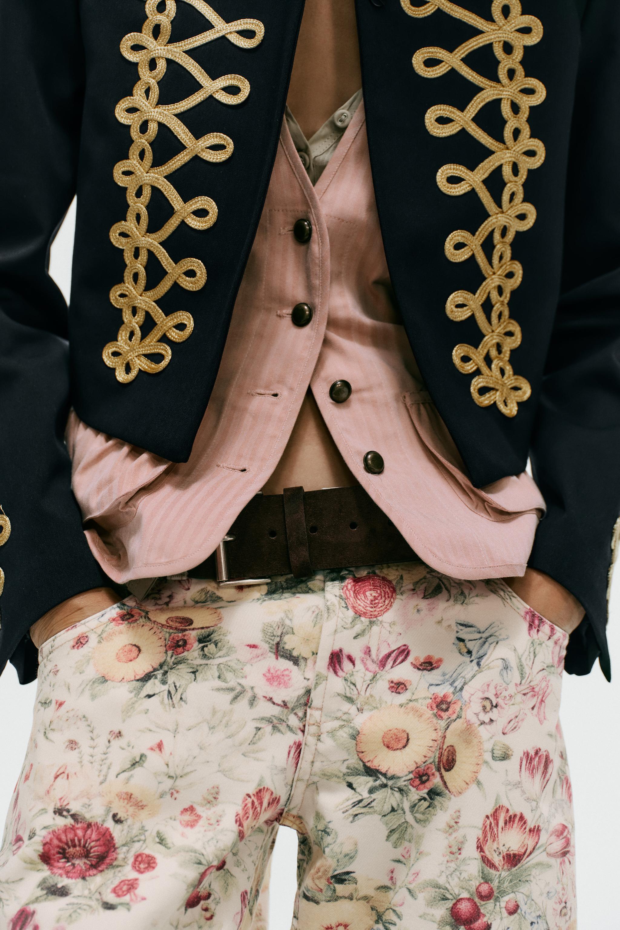 Женские пиджаки Zara CROPPED FROG FASTENING BLAZER — фото 6
