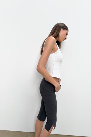 RIBBED STRAPPY TOP - White by Zara - Image 5