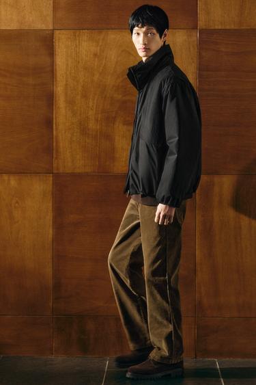 Zara 寬版絎縫夾克 - 深無煙煤色