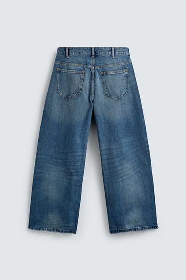 RELAXED FIT RIPPED JEANS - Mid-blue by Zara - Image 6