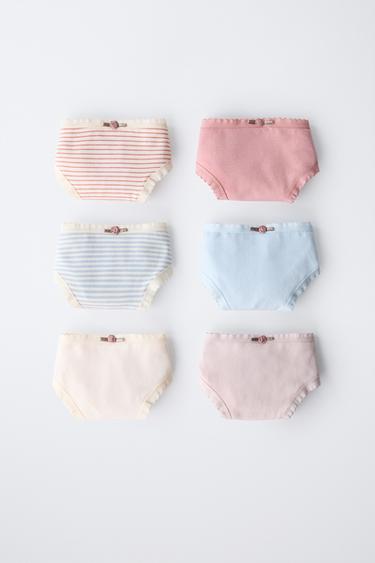2-6 YEARS/ SIX-PACK OF FLORAL BRIEFS - Multicoloured by Zara - Image 4