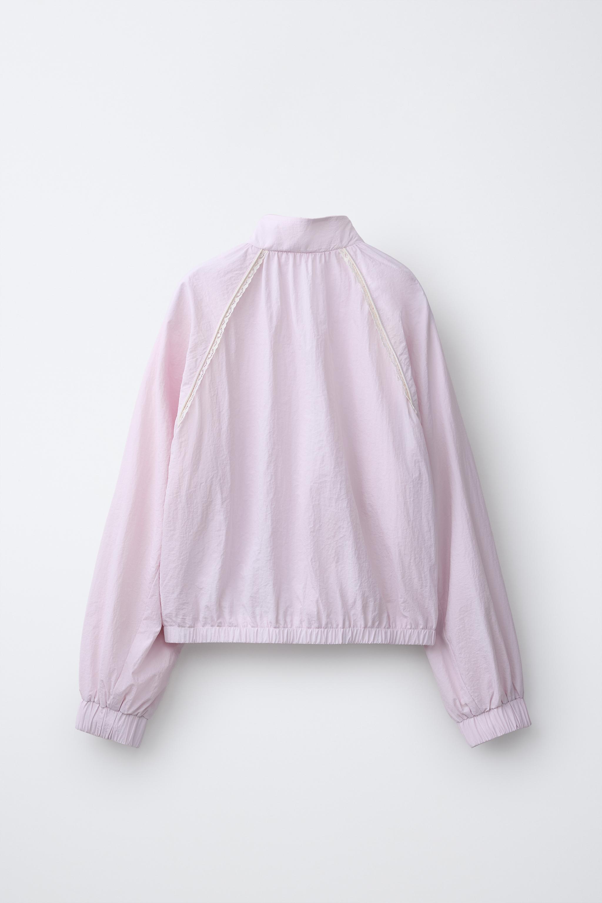 軽量レーストリムナイロンジャケット - ピンク/リラ | ZARA Japan / 日本