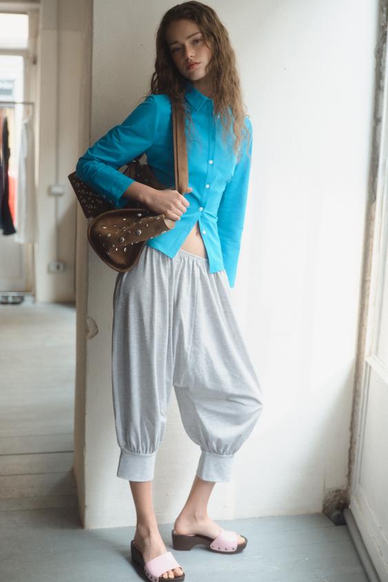 FITTED TAFFETA SHIRT