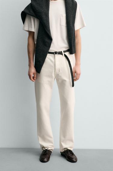AARON LEVINE X ZARA STRAIGHT FIT JEANS - White by Zara