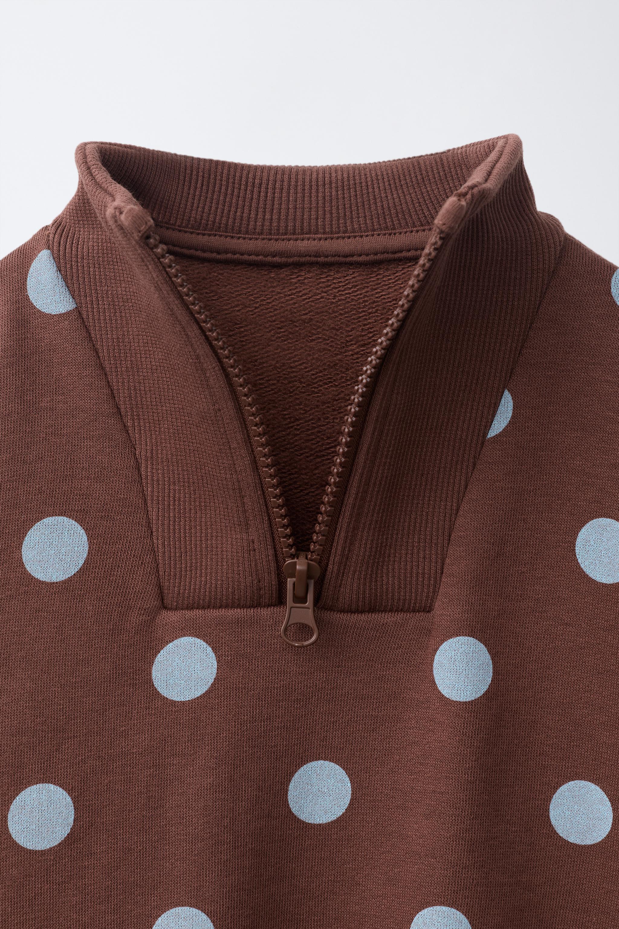 POLKA-DOT FLARE LEGGING AND SWEATSHIRT SET