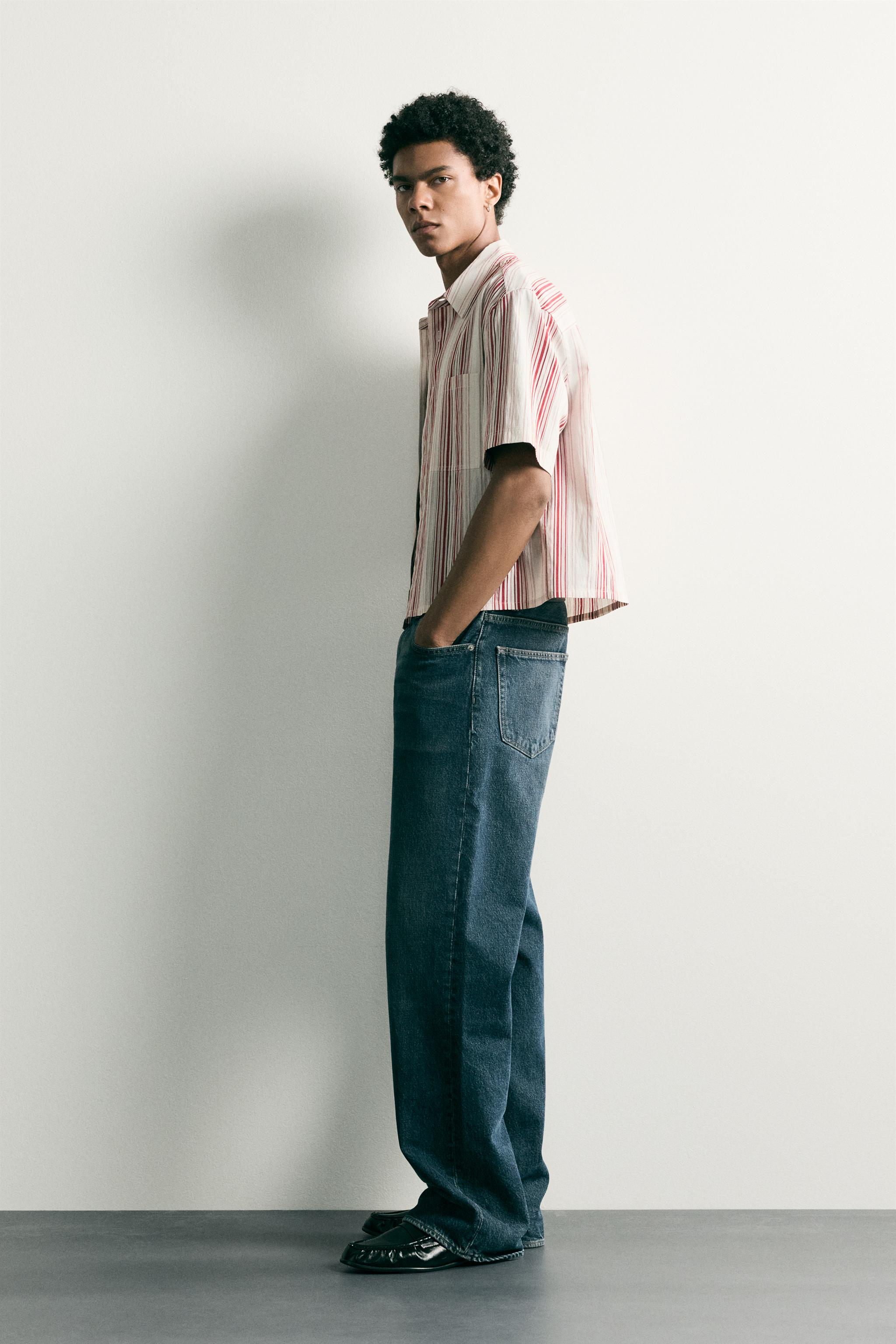Zara BOXY FIT ÇİZGİLİ GÖMLEK görsel 4