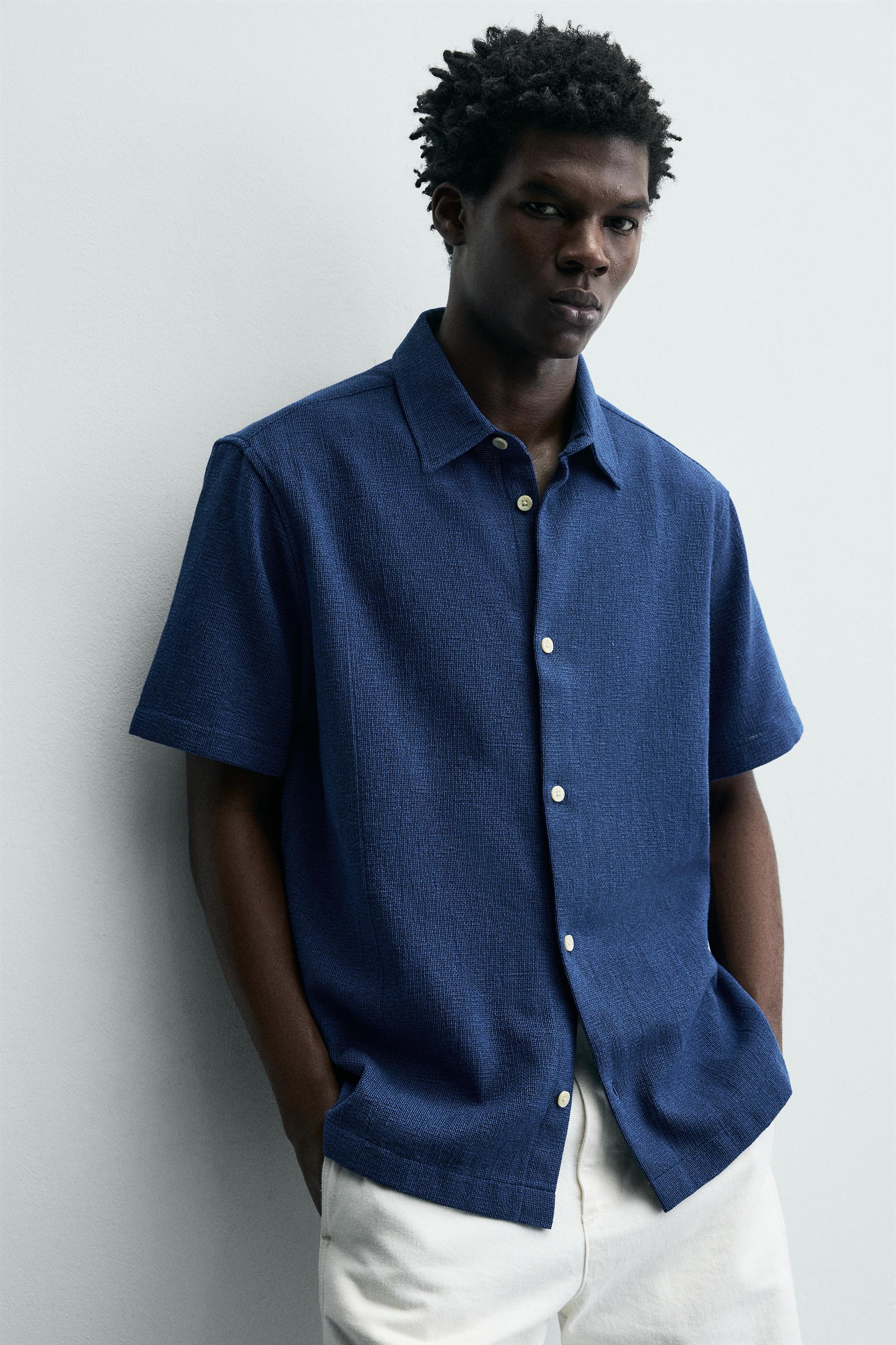 REGULAR FIT TEXTURED SHIRT
