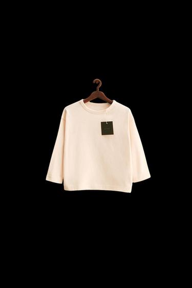 Zara ZARA TIMELESS - PLAIN COTTON T-SHIRT - Ecru