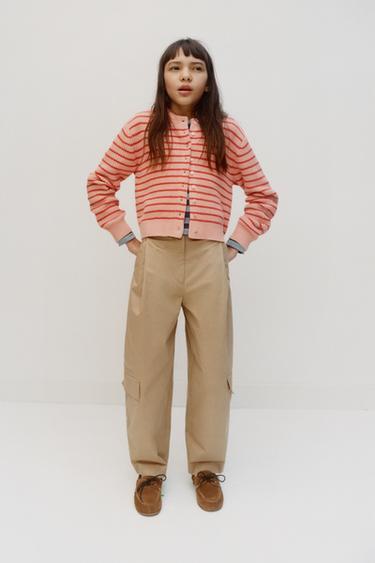 Zara STRIPED CARDIGAN - Striped