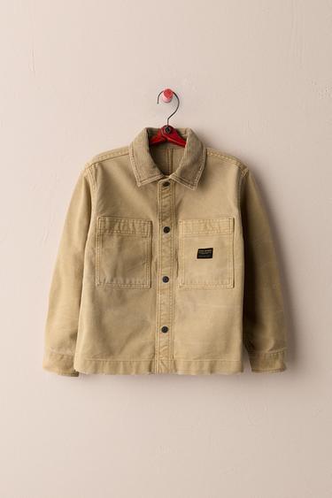 Overshirt ΜΕ ΓΙΑΚΑ ΜΕ ΧΡΩΜΑΤΙΚΟ ΣΥΝΔΥΑΣΜΟ - μπεζ-κίτρινο ανοιχτό του Zara