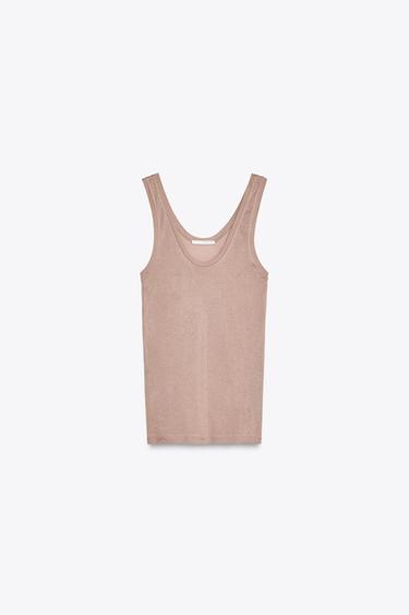 T- SHIRT AUS SUPIMA®-BAUMWOLLE - Hellrosa  von Zara