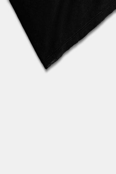 SIDE DRAPED T-SHIRT - Black by Zara - Image 6