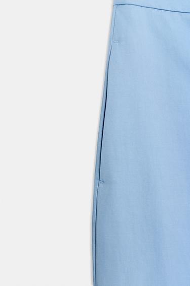 PANTALON DROIT ZW COLLECTION - Bleu de Zara - Image 6