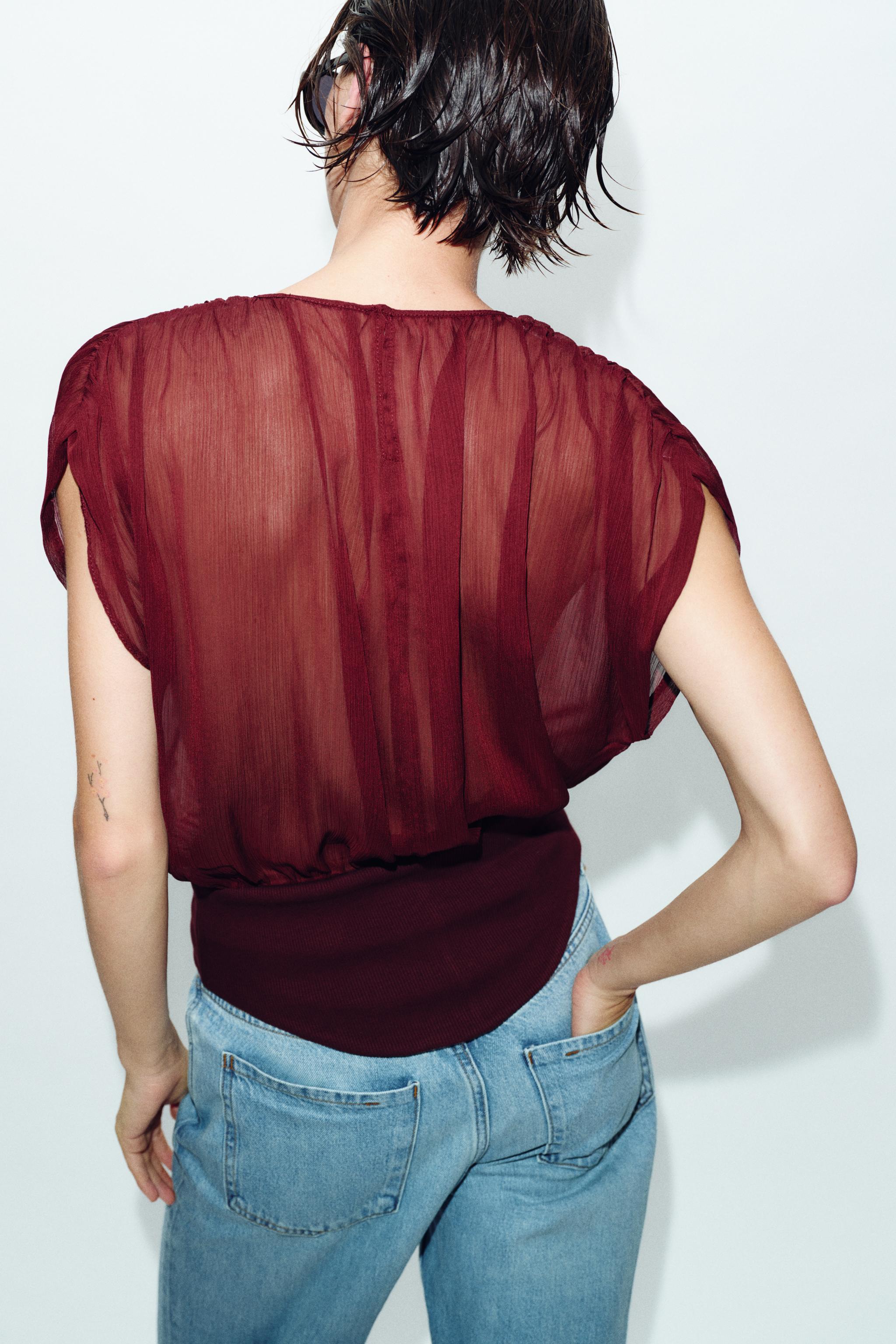 COMBINATION GEORGETTE TOP