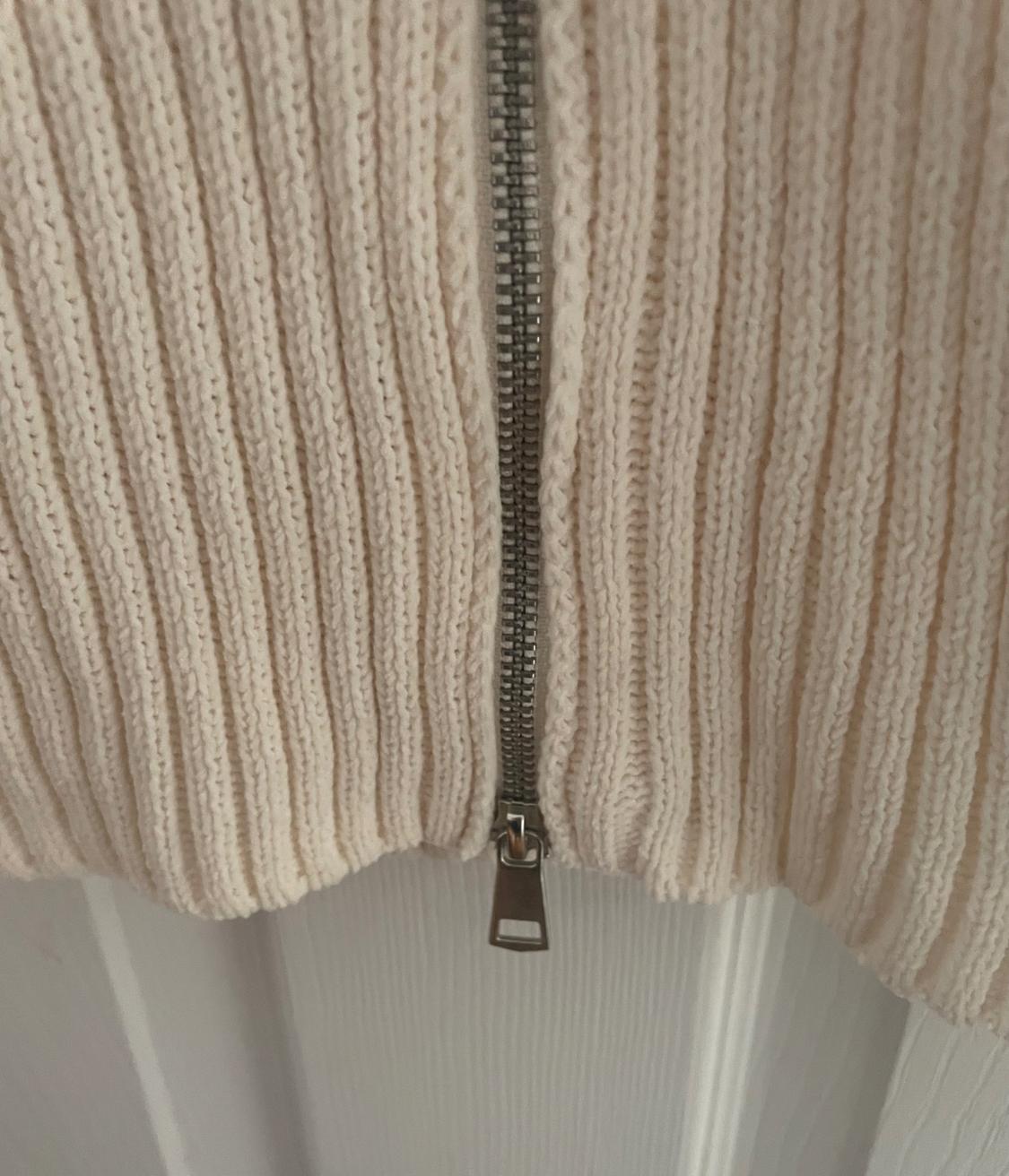 ZARA RIBBED IVORY/OFFWHITEMIDI SKIRT. - Image 5