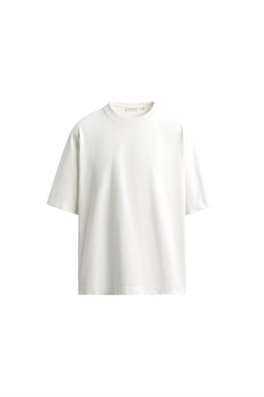 WASHED HEAVYWEIGHT T-SHIRT - Oyster-white by Zara