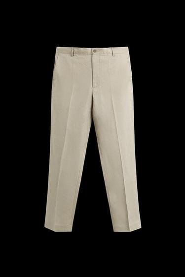 LEINENHOSE - Dunkelbeige von Zara - Bild 0