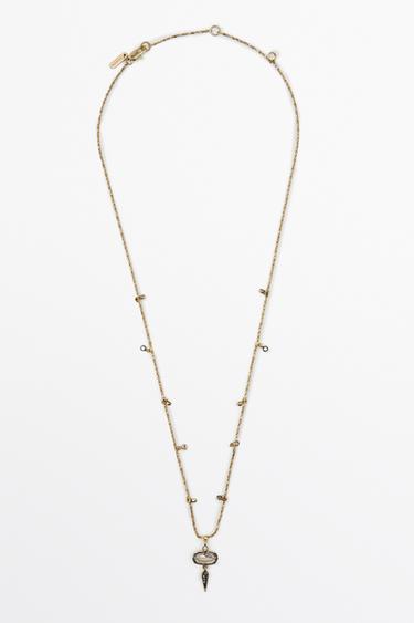 Collier pièce cristal antique - Doré de Zara - Image 0