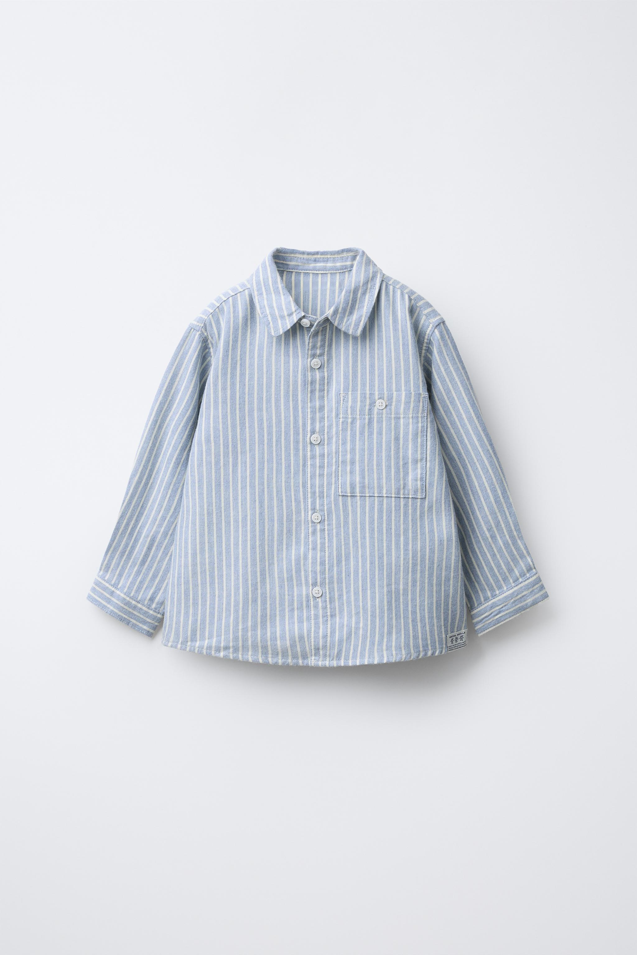 ZARA 子供用ブラック スーツ上下　ストライプシャツ　セット　13-14サイズ 男の子用スーツ | ZARA