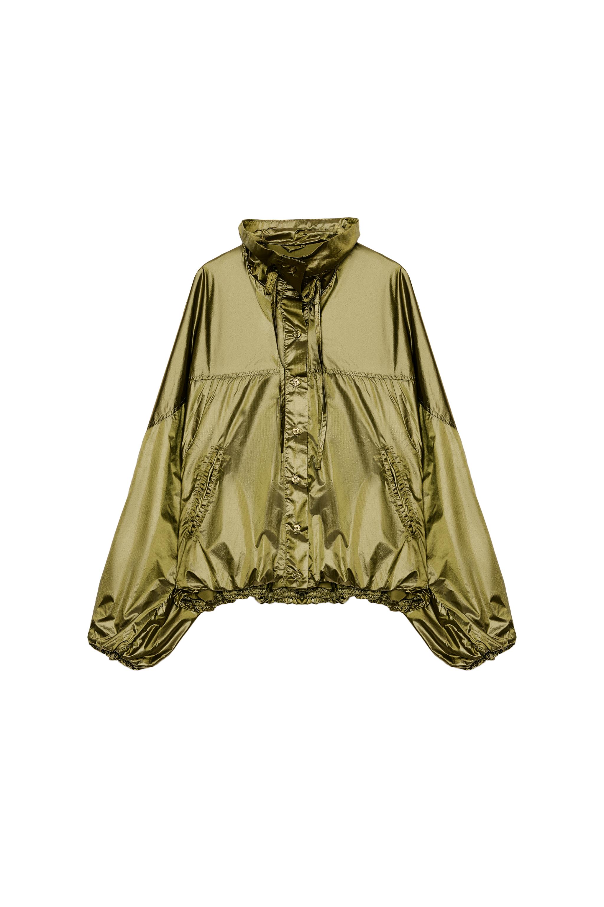 オーバーサイズナイロンジャケット - ストロンググリーン | ZARA Japan