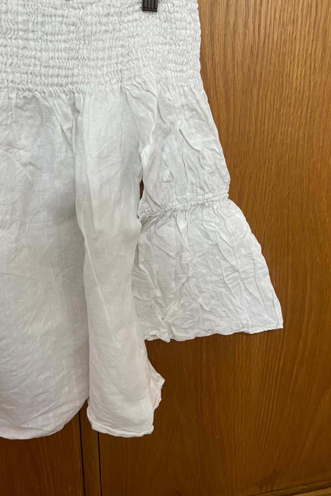 SHIRRED LINEN TOP - Image 7