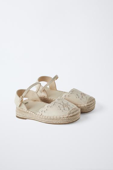 EMBROIDERED ESPADRILLES - Ecru White by Zara - Image 1