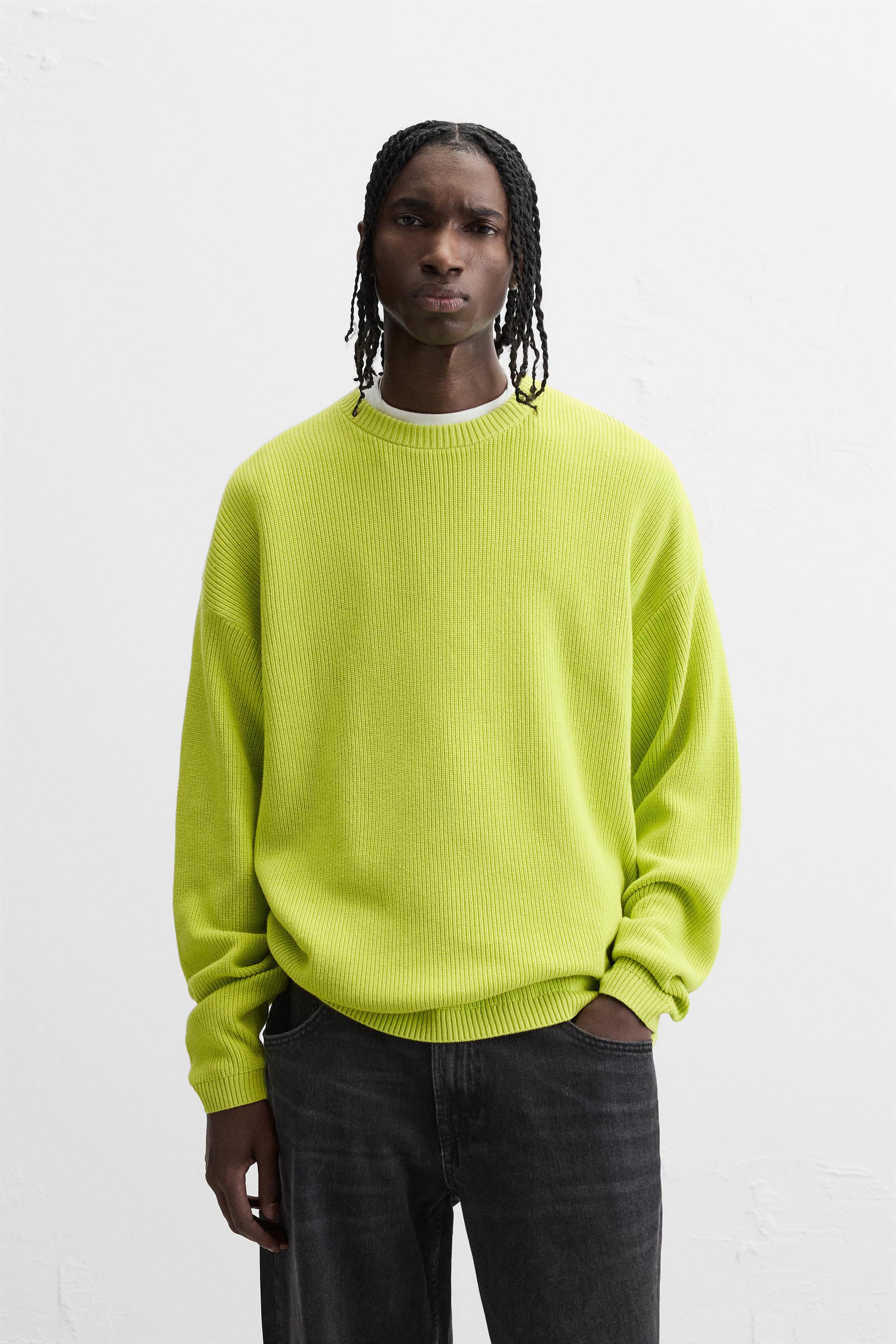 Green cotton sweater best sale