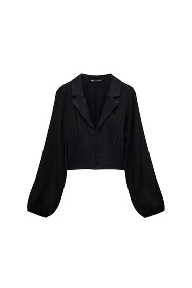 SATIN CORSETRY-INSPIRED BLOUSE