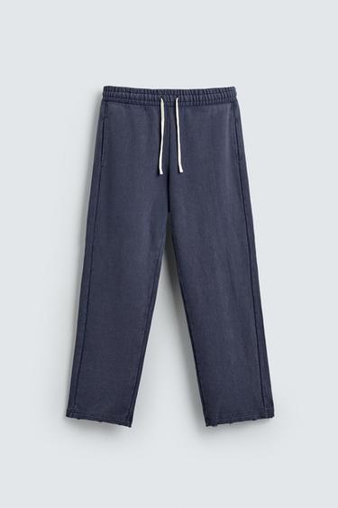 PANTALÓN JOGGER WIDE FIT - Azul tinta de Zara