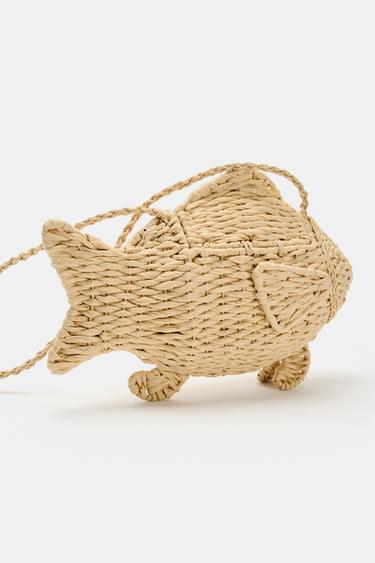 WOVEN FISH CROSSBODY BAG - Light beige by Zara - Image 3